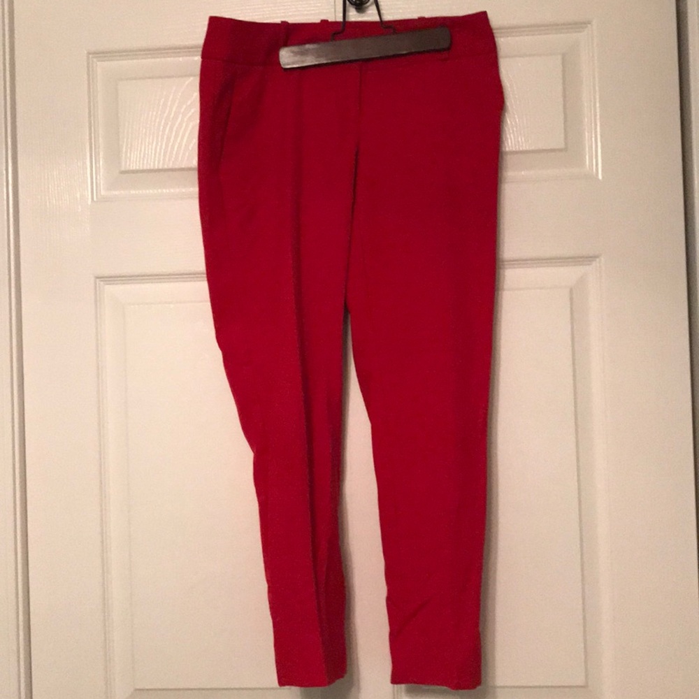 The limited red ankle dress pants